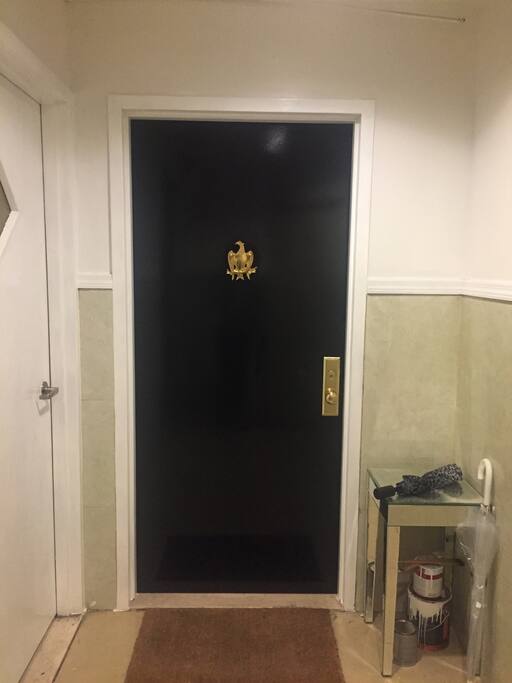 front door to the apartment. Only 2 apartments per floor. Quiet and curteous neighbors.