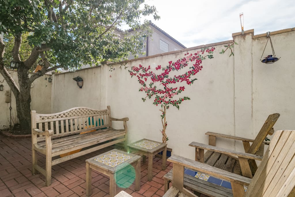Private outdoor seating area