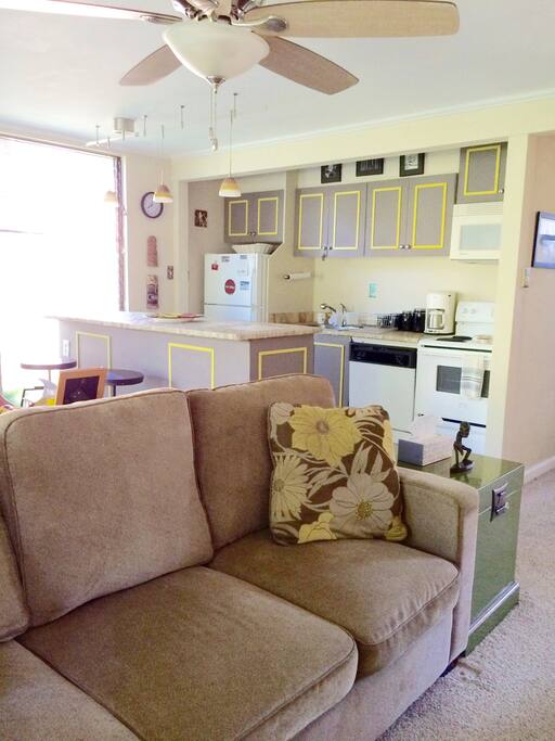 Kitchen with Eat At Counter and Stools