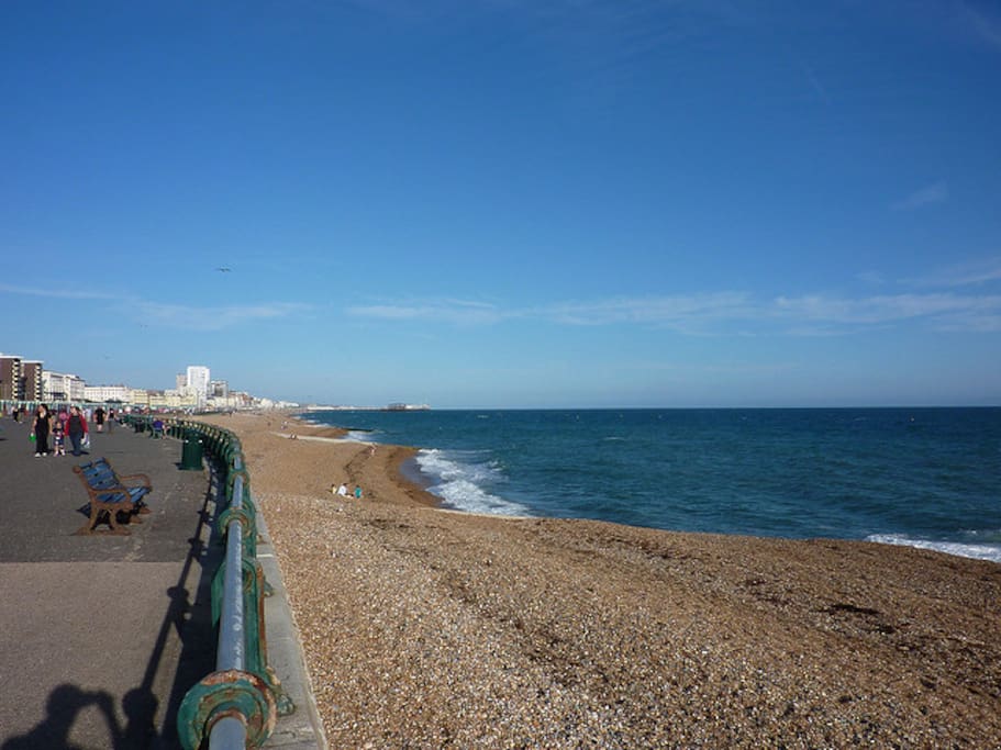 A wonderfully quiet beach in Hove is only two blocks away.
