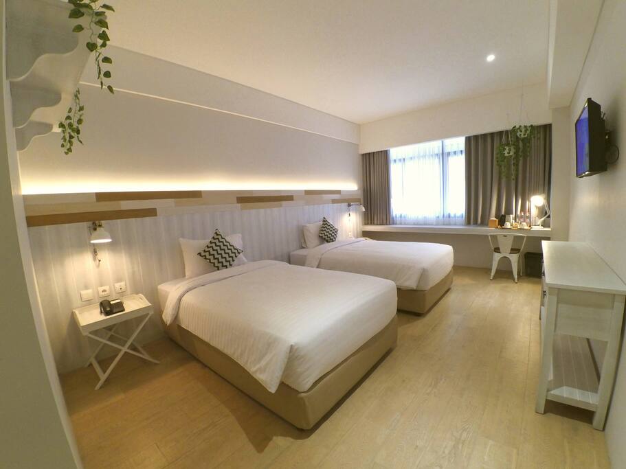 Olive Green Deluxe Twin Beds