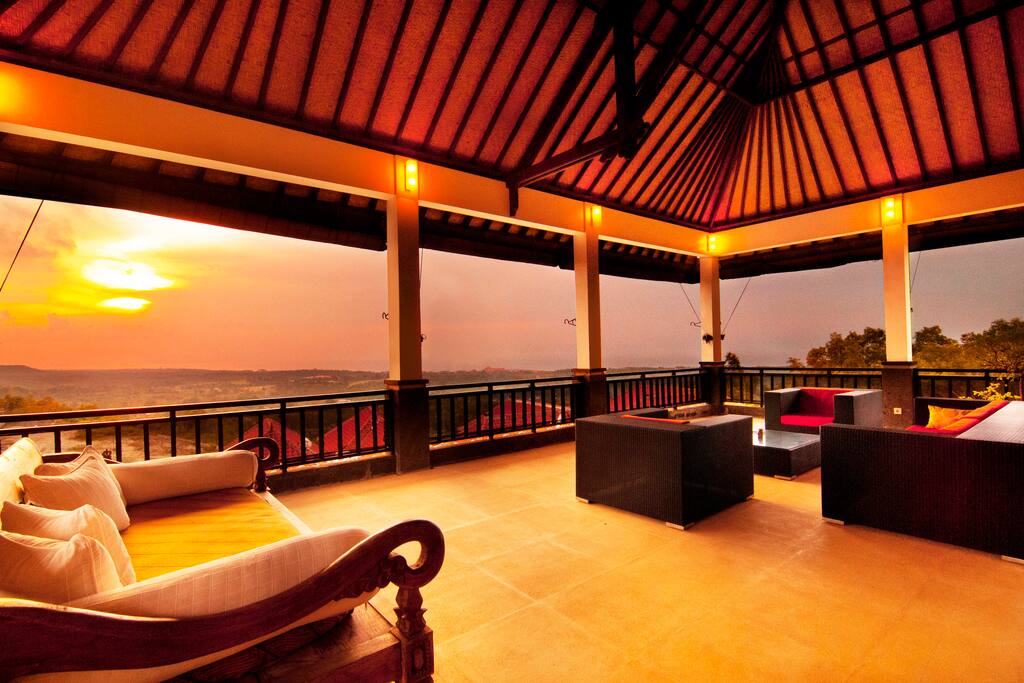 Sunset unobstructed view from master bedroom