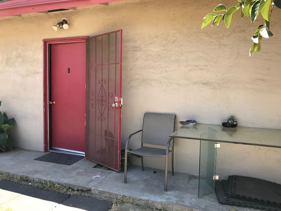 Patio outside the room