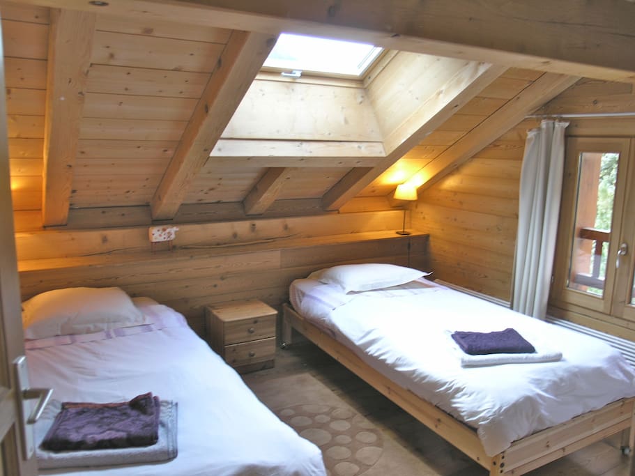 Chambre cosy 2lits 90x200 sud et ouest