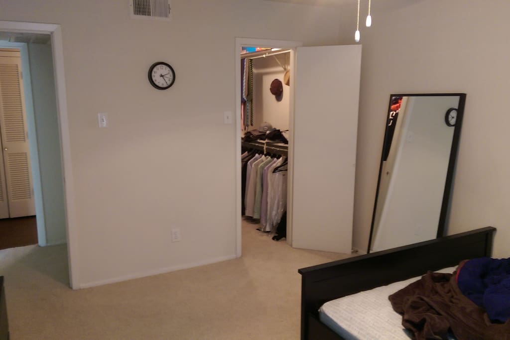 bedroom and walk-in closet