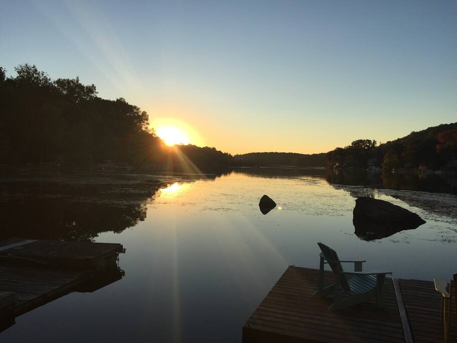 Sunset view on the Lake