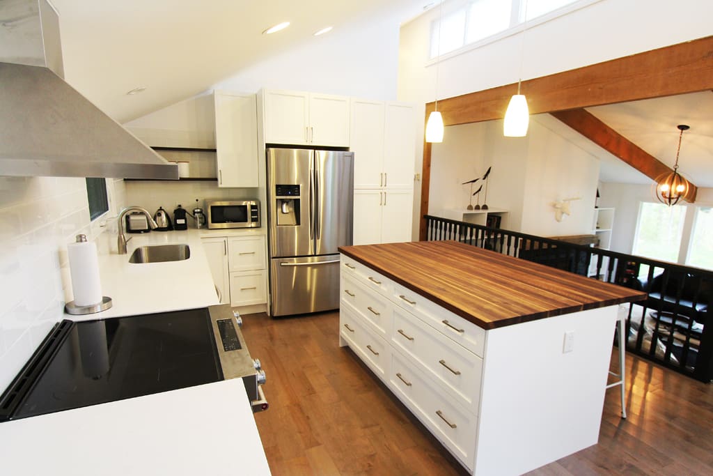Living room opens on to spacious kitchen.