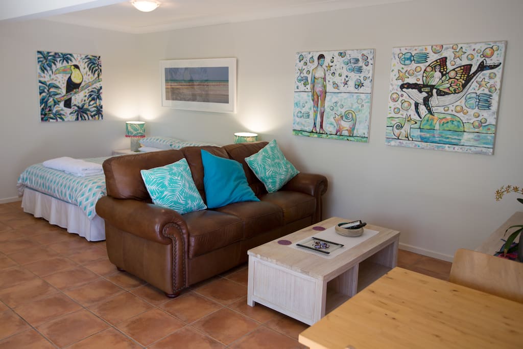 All the artwork is Gary's. He's happy to have a chat about it. He keeps adding more for our guests' enjoyment.
