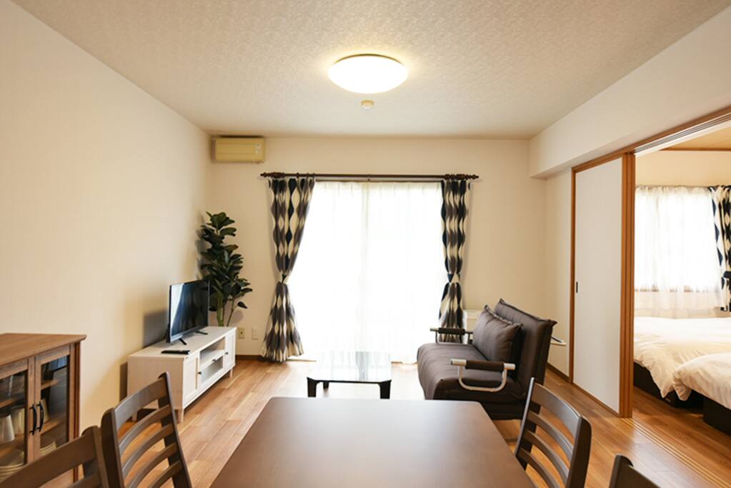 Living room with a big window