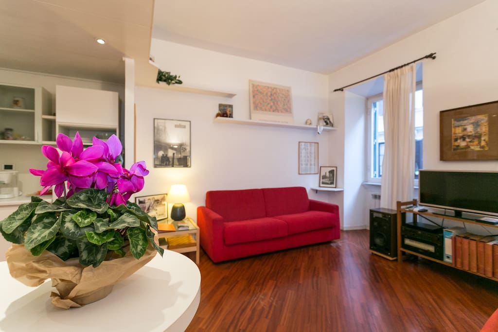 Living room with double sofabed