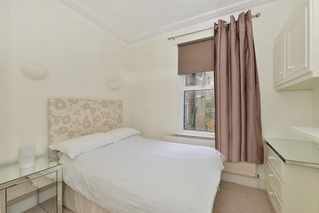 Double bedroom with plenty of fitted storage and drawers all empty for your use