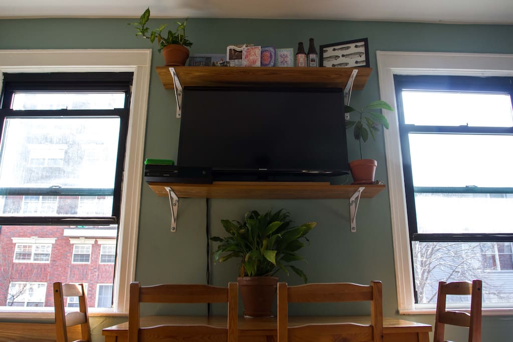 The television is fully stocked with all your streaming needs: Netflix, HBO, Hulu, Amazon... And an Xbox!