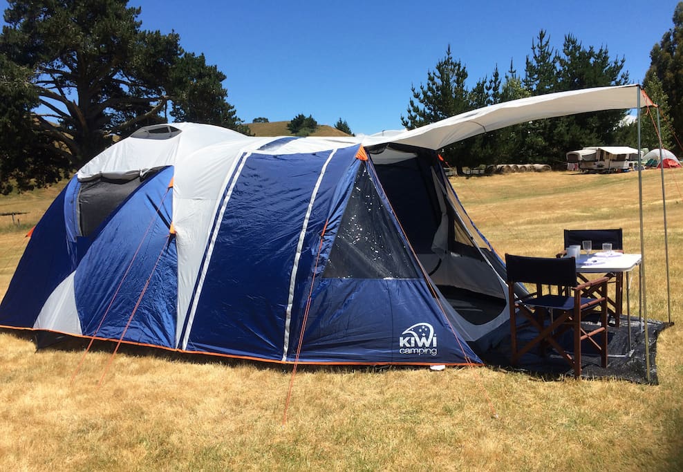 Tents in paddock