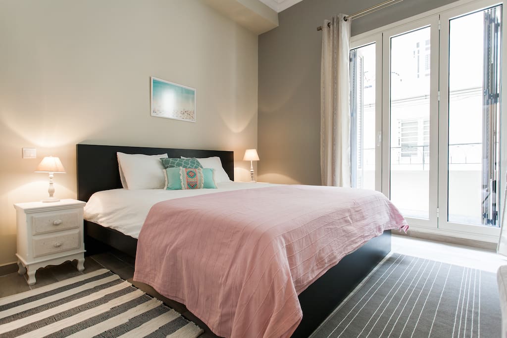 Main bedroom with little balcony
