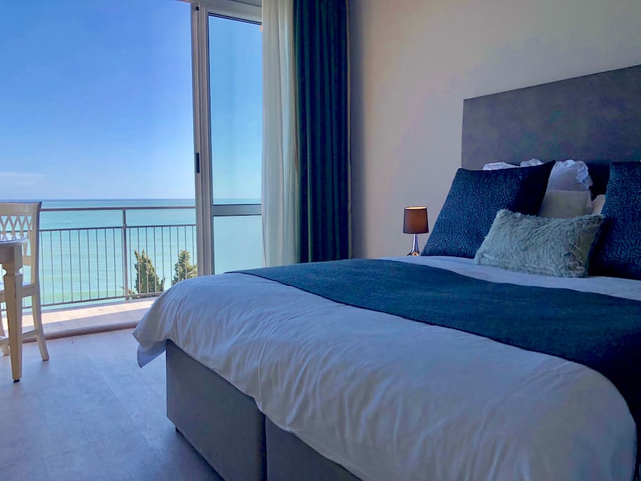 Bed and sea view