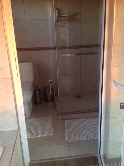 Private shower and toilet