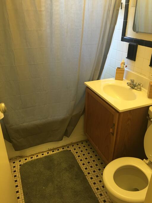 Bathroom that you might share with another Airbnb or it could be all to yourself.