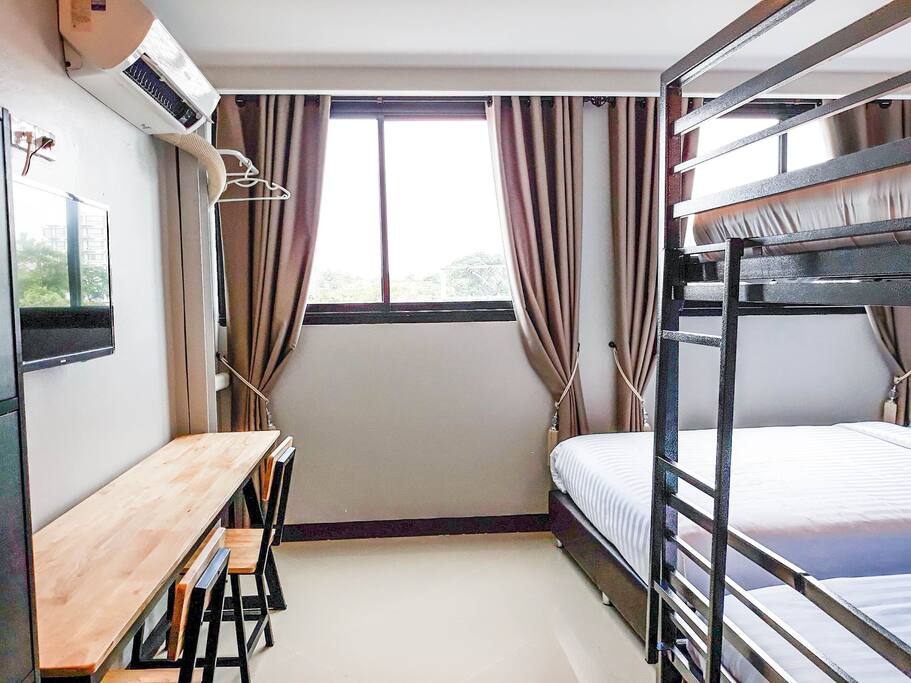 Bedroom
Double bed and Bunk Bed