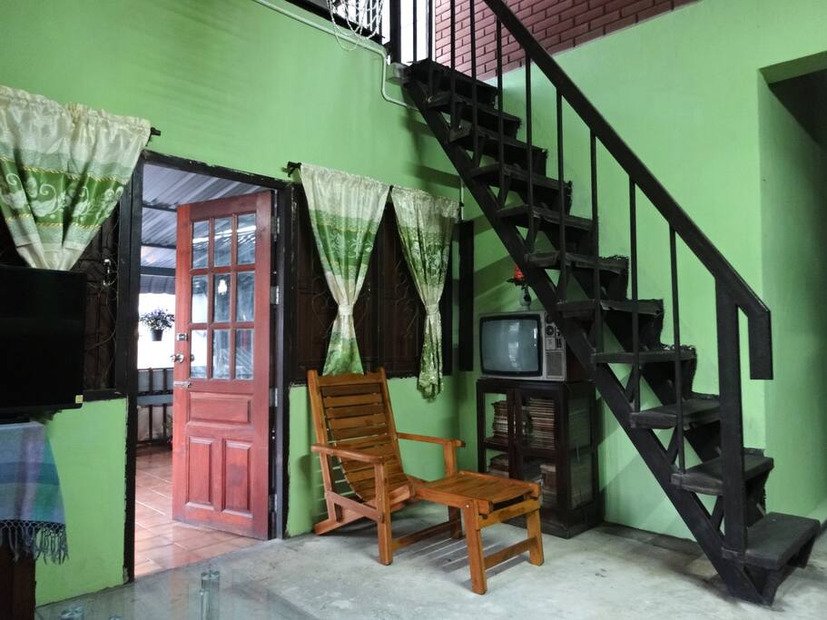 These stairs lead to your house at the top.