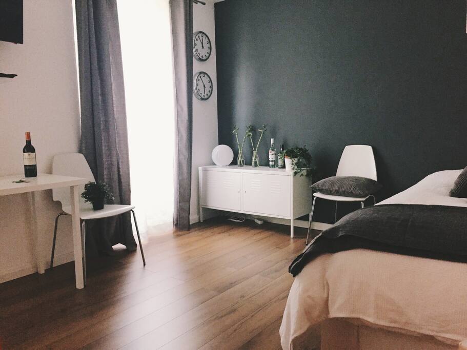This photo shows the view when you first walk into the apartment.