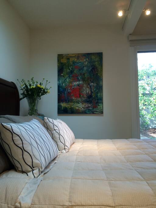 Master bedroom with King Sized bed (close up)