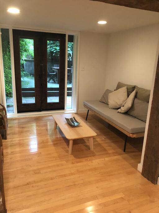 Living room looking out to garden