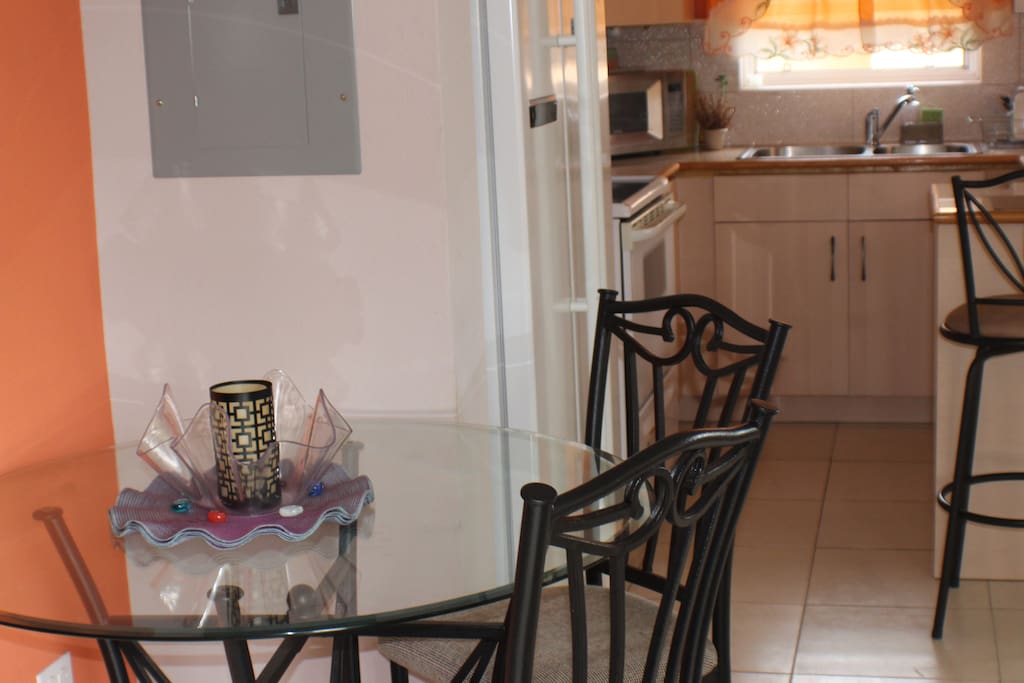Neat dining area.
