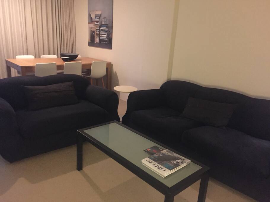 Shared combined living dining area