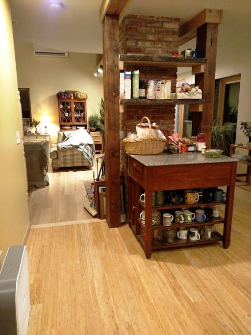 Kitchen looking to living room