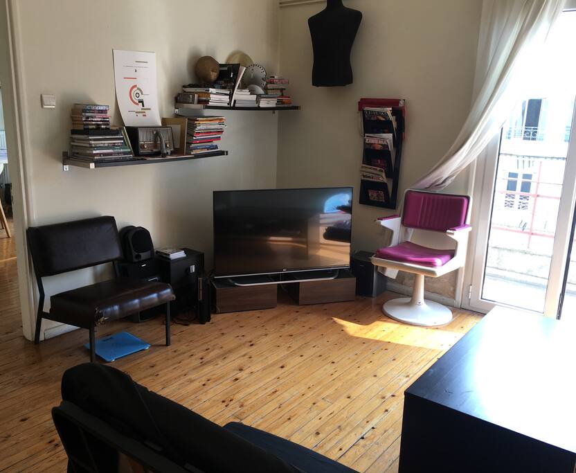 50" TV, a hard drive full of movies & a Playstation 3