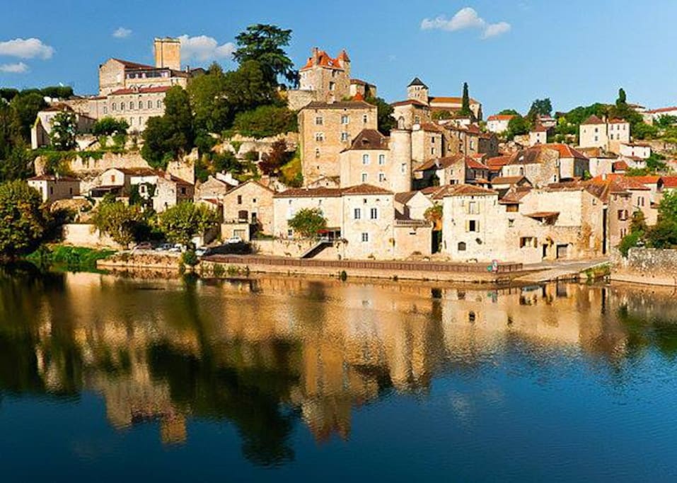 Puy L'Eveque on a bright summer's day.