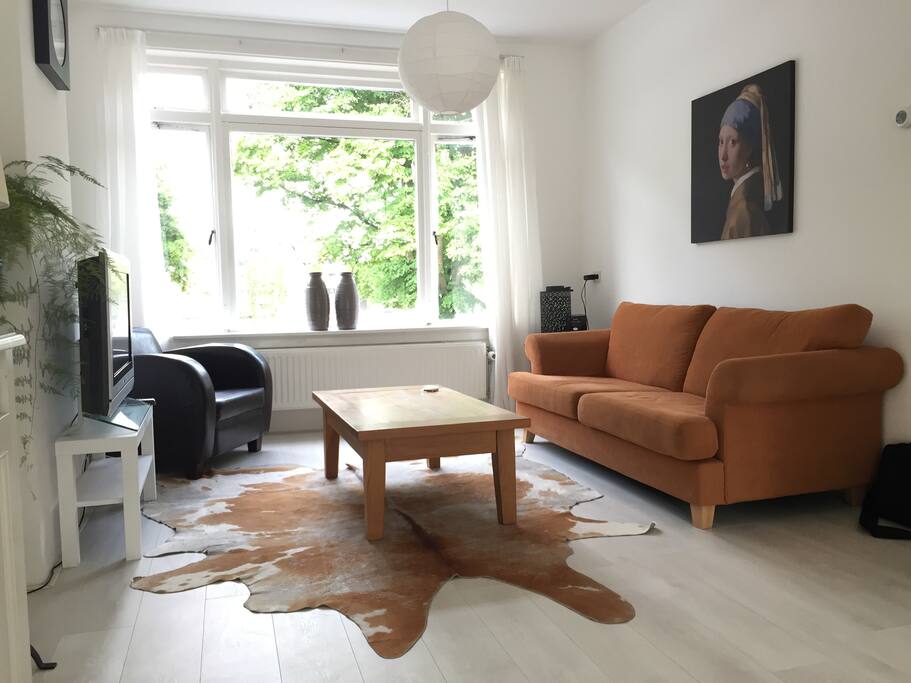 Livingroom with tv, wifi and view on the river