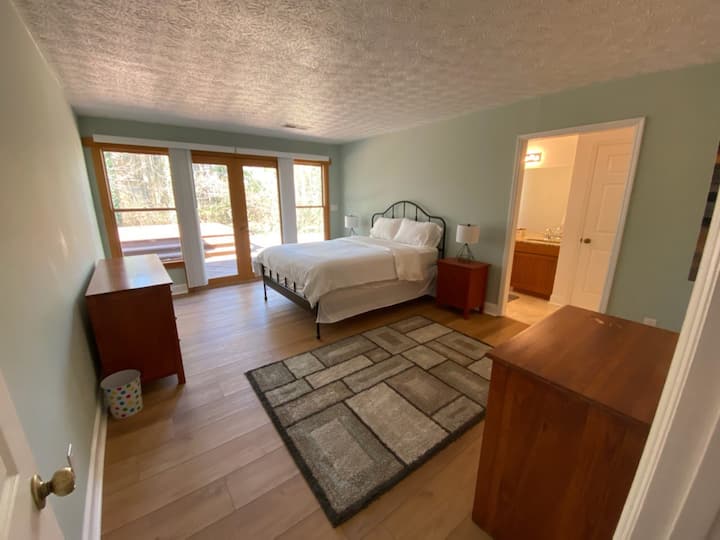 Master bedroom with 2 walk-in closets