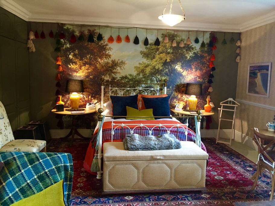 The spacious bedroom