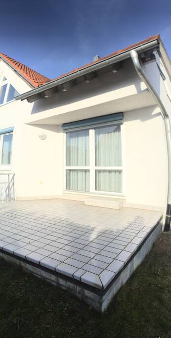 The large terrace...