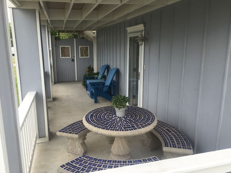 Relaxing patio.