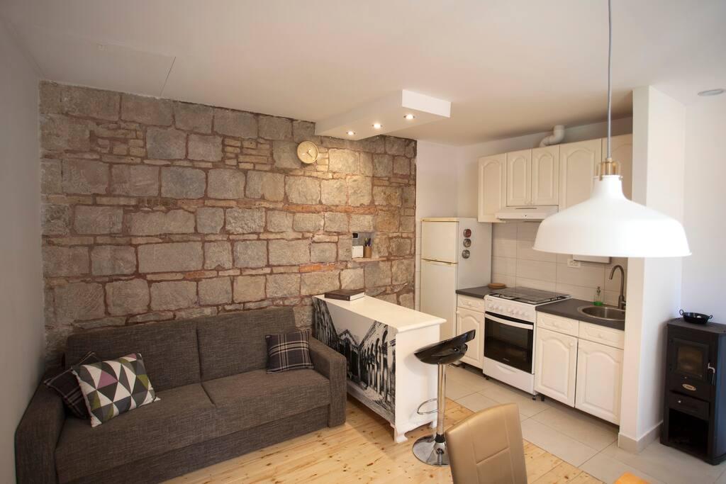 living room and kitchen