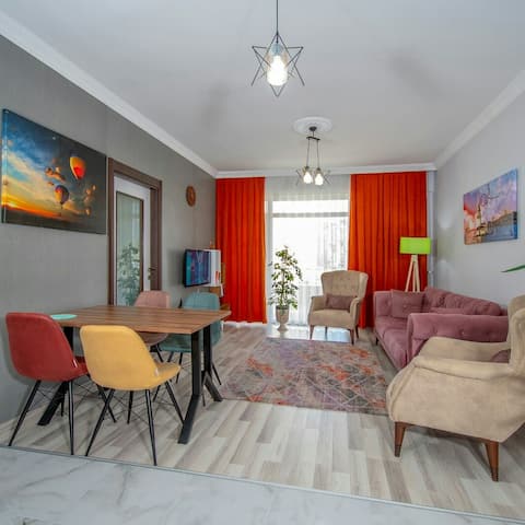 2+1 Luxury Furnished Family Suite with Spacious and Double Bathroom