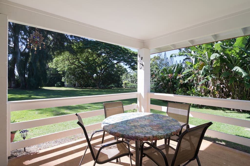 Outside dining area