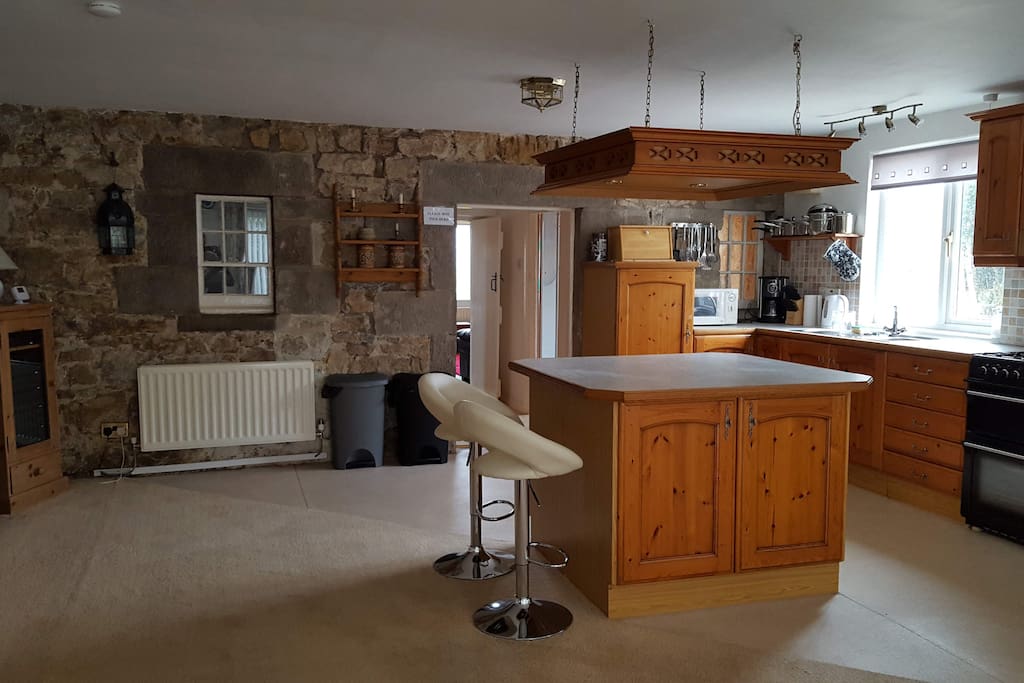 Open plan country kitchen