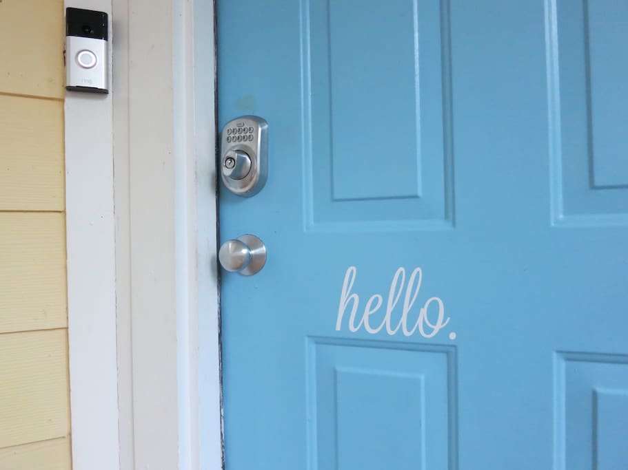 Hello! Welcome to Atlanta. Flexible check-in with keyless entry.