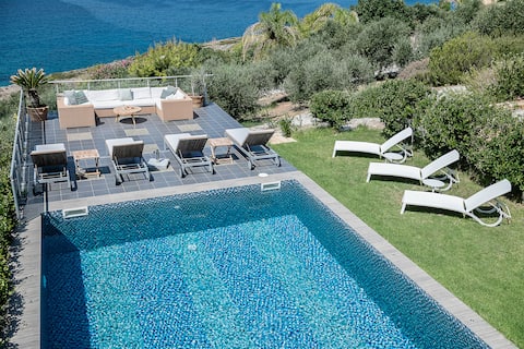 Emilia Vila Seafront View Sunset Beach Tennis Pool