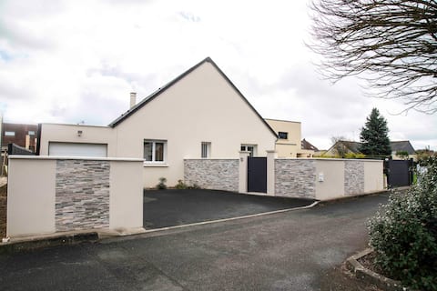 Warm house one km from towers