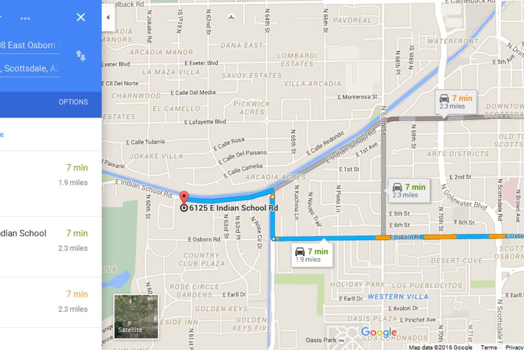 7 mins to Scottsdale Stadium