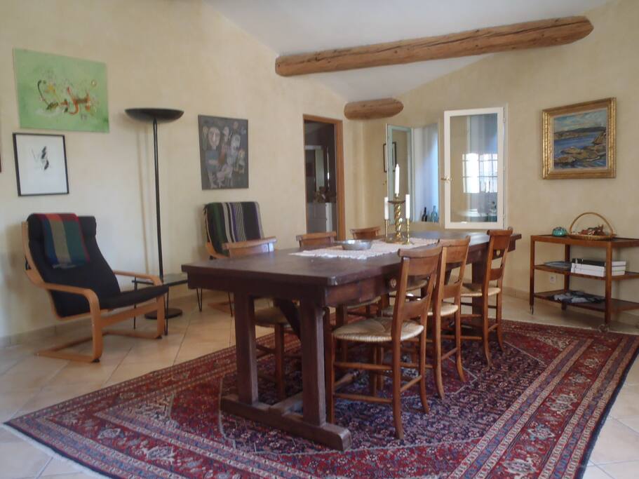Dining area and comfy chairs