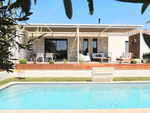 Pretty villa surrounded by olive trees