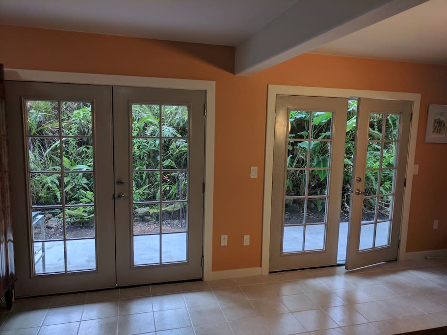 Double French Doors to Patio