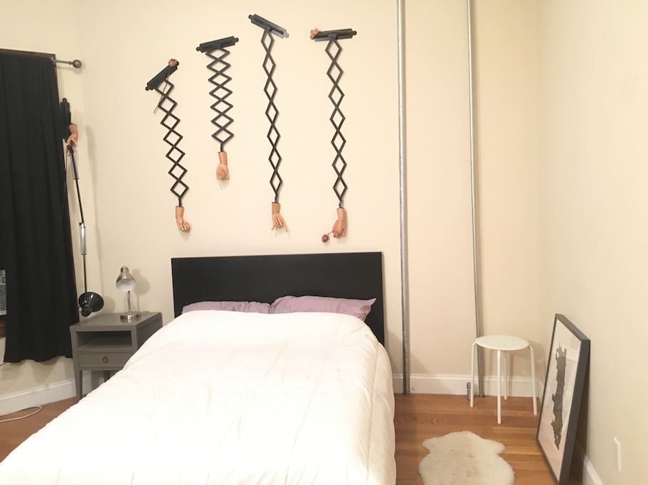 Spacious bedroom with full size bed