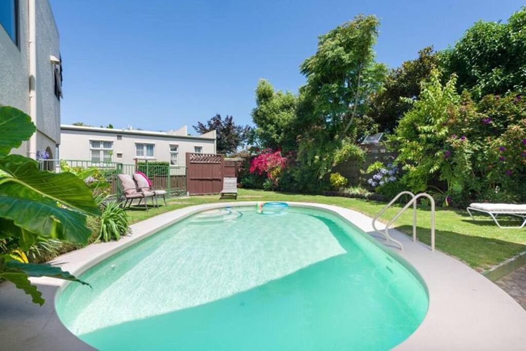 Swimming pool just out side your door