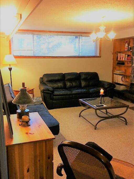 The living room is a bright, open space